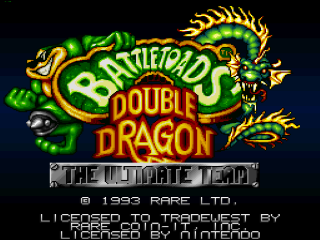 Battletoads & Double Dragon title screen for Super Nintendo